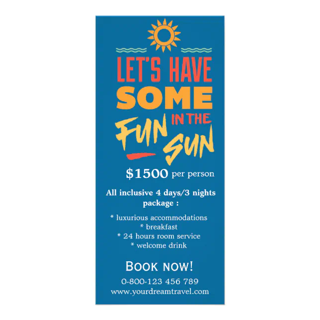 Tourist Rack Card Examples Tour Travels Rack Card | Zazzle