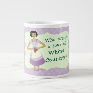 Tour Whine Country Funny Housewife Cartoon Giant Coffee Mug