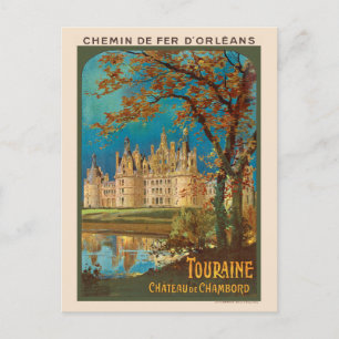 Touraine Château de Chambord Vintage Poster 1913 Postcard