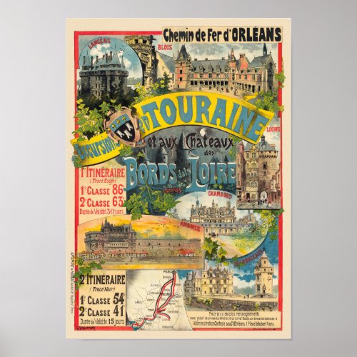 Touraine France Vintage Poster 1892