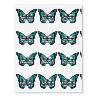 Tourette butterfly temporary tattoos