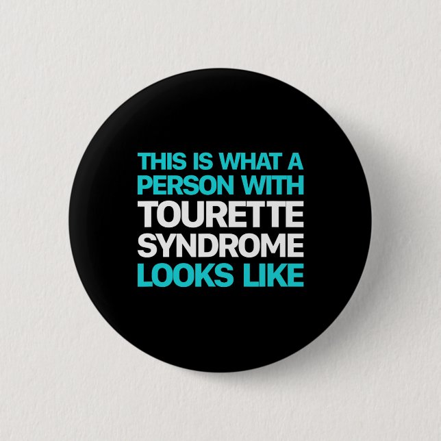 Tourette Syndrome Awareness Down Syndrome Awarenes Button (Front)