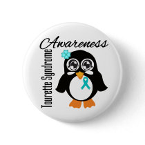 Tourette Syndrome Awareness Penguin Pinback Button