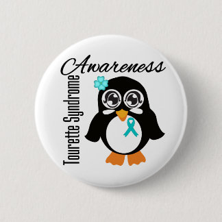 Tourette Syndrome Awareness Penguin Pinback Button