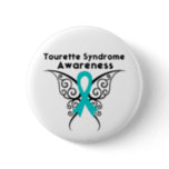 Tourette Syndrome Awareness Tattoo Butterfly Button