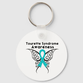 Tourette Syndrome Awareness Tattoo Butterfly Keychain