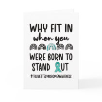 Tourette Syndrome Awareness Tourettes Warrior Teal Card