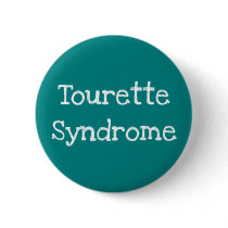Tourette Syndrome Teal  Button