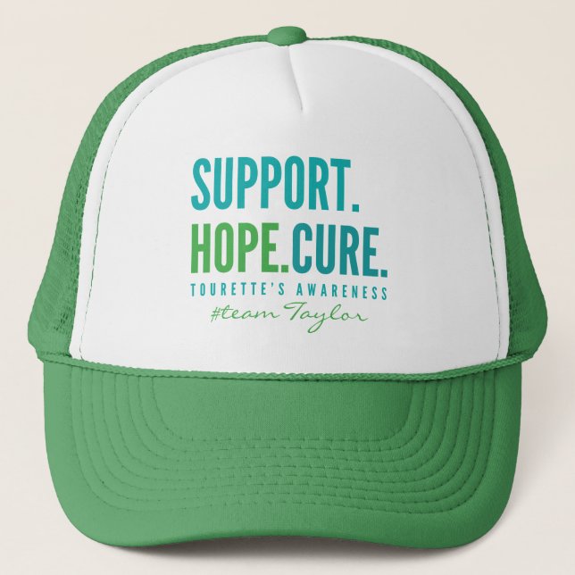 tourette's Custom name support hope cure Hat  (Front)