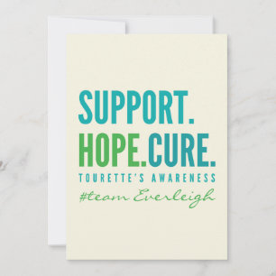 tourette's Custom support hope cure Announcement
