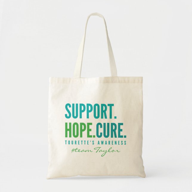 tourette's Custom support hope cure Totes Bags (Front)