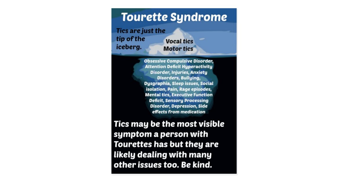 Tourettes is just the tip of the iceberg postcard | Zazzle.com