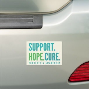 tourette's support hope cure Car Bumper Magnet