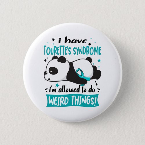 Tourettes Syndrome Awareness Month Ribbon Gifts Button