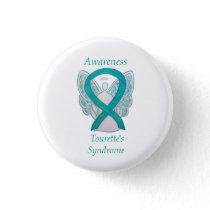 Tourette's Syndrome Awareness Ribbon Angel Pin