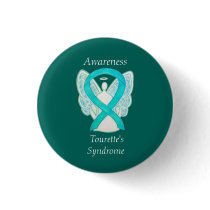 Tourette's Syndrome Awareness Ribbon Angel Pin