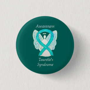 Tourette's Syndrome Awareness Ribbon Angel Pin