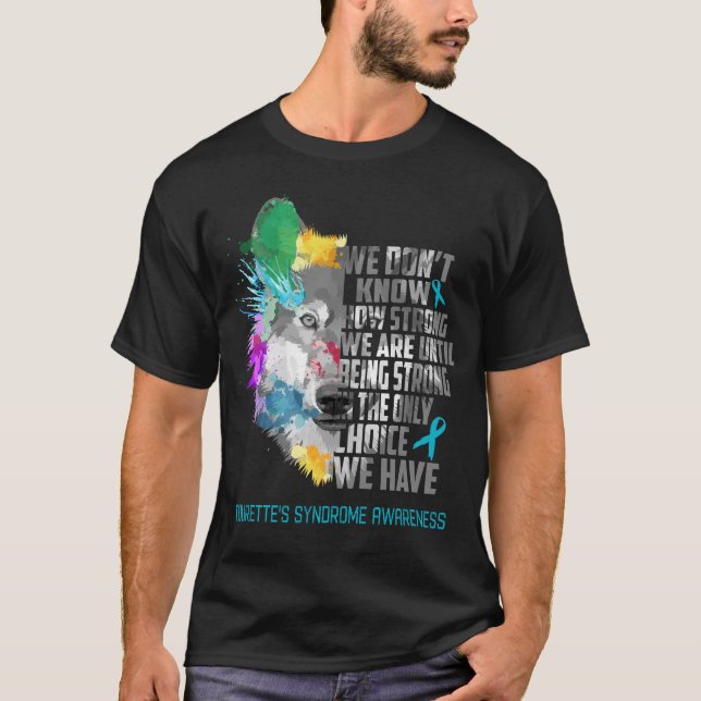 Tourette's Syndrome Awareness Ribbon Support Gifts T-Shirt (Front)