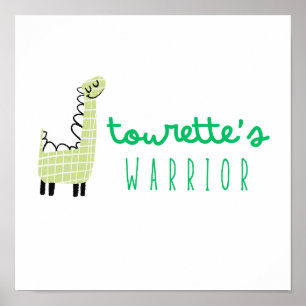 Tourette's warrior awareness cute Poster Sign