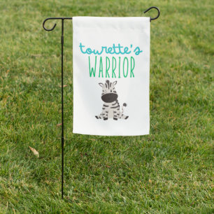 tourette's warrior awareness Garden Flag Sign cute