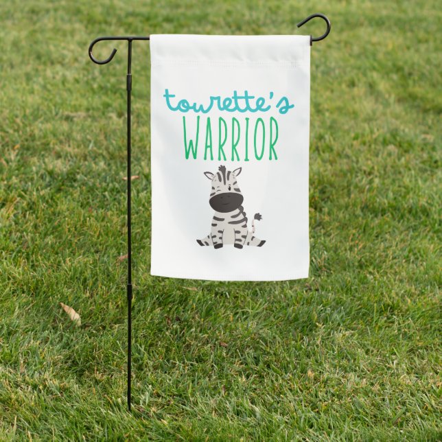 tourette's warrior awareness Garden Flag Sign cute (In SItu)