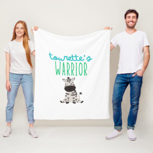 tourette's warrior kids cute Fleece Blanket gift