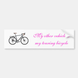 Touring bike bumper sticker