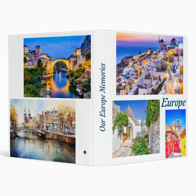 Touring Europe Family Photo Album 3 Ring Binder (Background)
