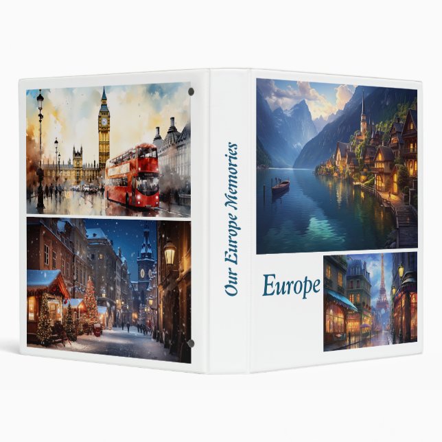 Touring Europe Family Photo Album 3 Ring Binder (Background)