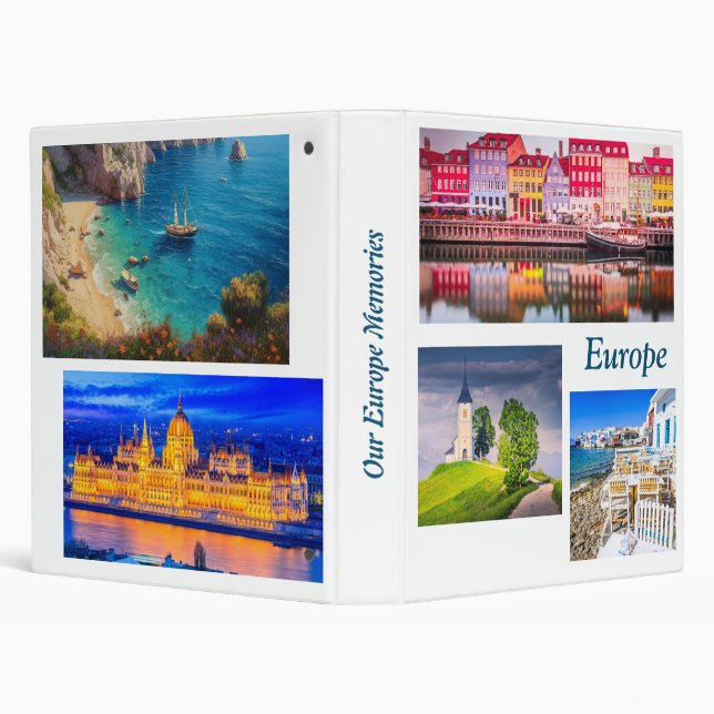 Touring Europe Family Photo Album 3 Ring Binder (Background)