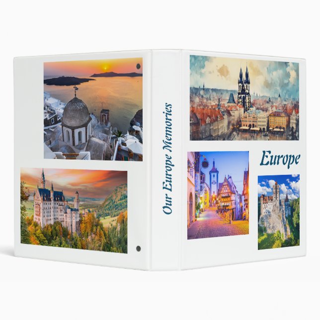 Touring Europe Family Photo Album 3 Ring Binder (Background)