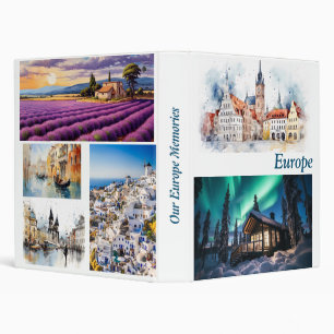 Touring Europe Family Photo Album 3 Ring Binder