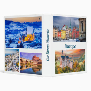 Touring Europe Family Photo Scrapbook Album 3 Ring Binder