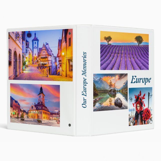Touring Europe Family Photo Scrapbook Album 3 Ring Binder (Background)