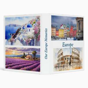 Touring Europe Family Photo Scrapbook Album 3 Ring Binder