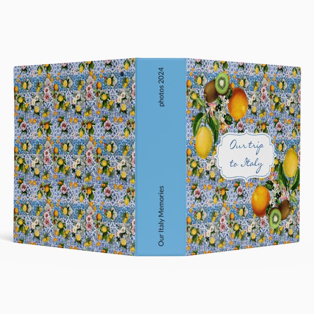 Touring Italy Photo Album Book 3 Ring Binder (Background)