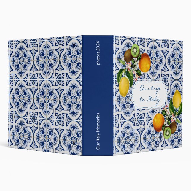 Touring Italy Photo Album Book 3 Ring Binder (Background)