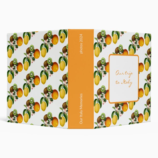 Touring Italy Photo Album Book 3 Ring Binder (Background)