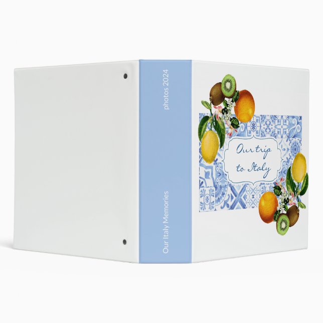 Touring Italy Photo Album Book 3 Ring Binder (Background)