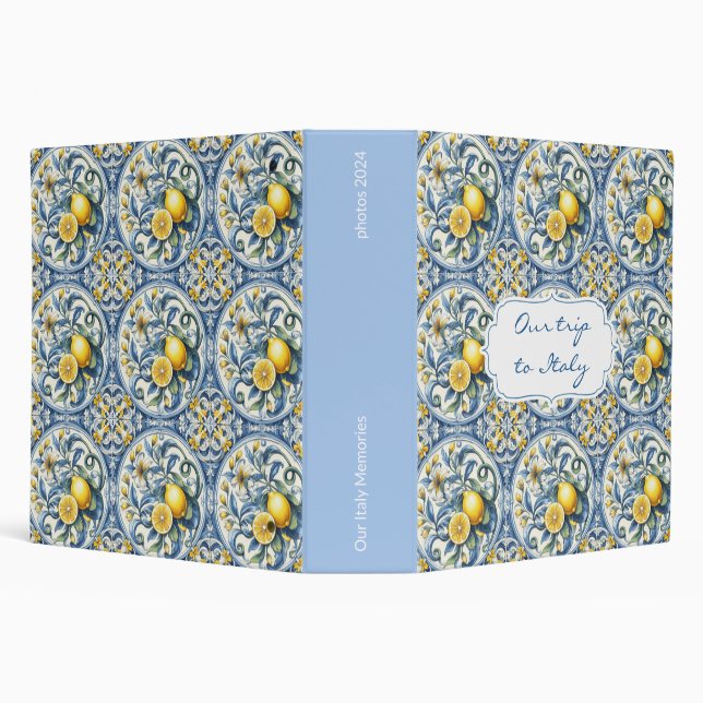 Touring Italy Photo Album Book 3 Ring Binder (Background)