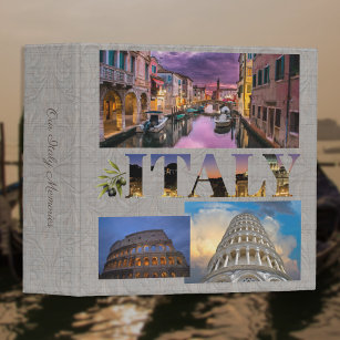 Touring Italy Photo Scrapbook Album 2 inch 3 Ring Binder