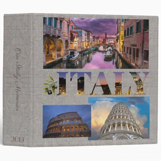 Touring Italy Photo Scrapbook Album 2 inch 3 Ring Binder | Zazzle.com