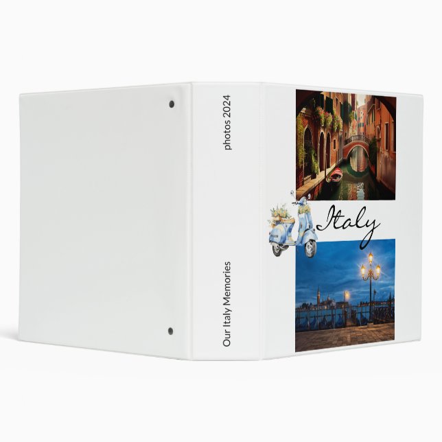 Touring Italy Photo Scrapbook Album Book 3 Ring Binder (Background)