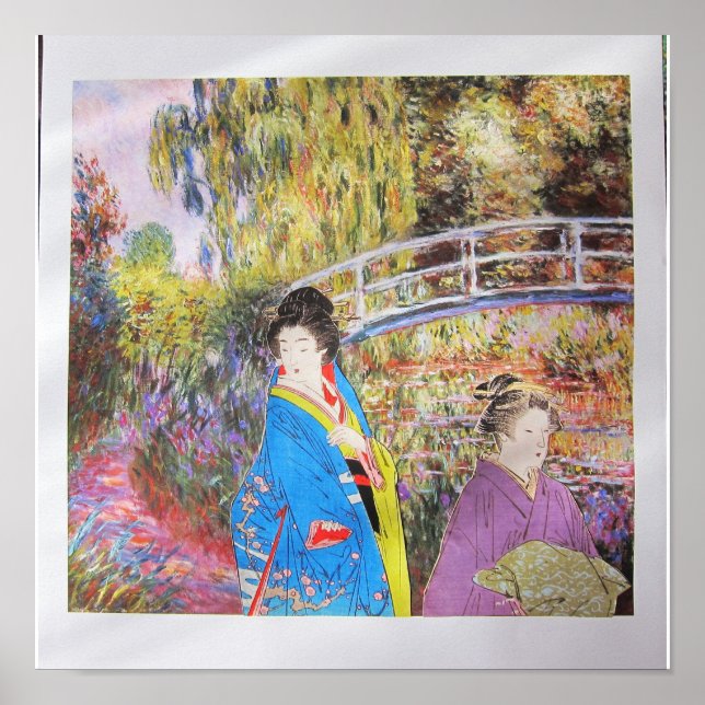 Touring Monet's Garden - art collage Poster (Front)