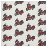 Touring motorcycle cartoon illustration  fabric