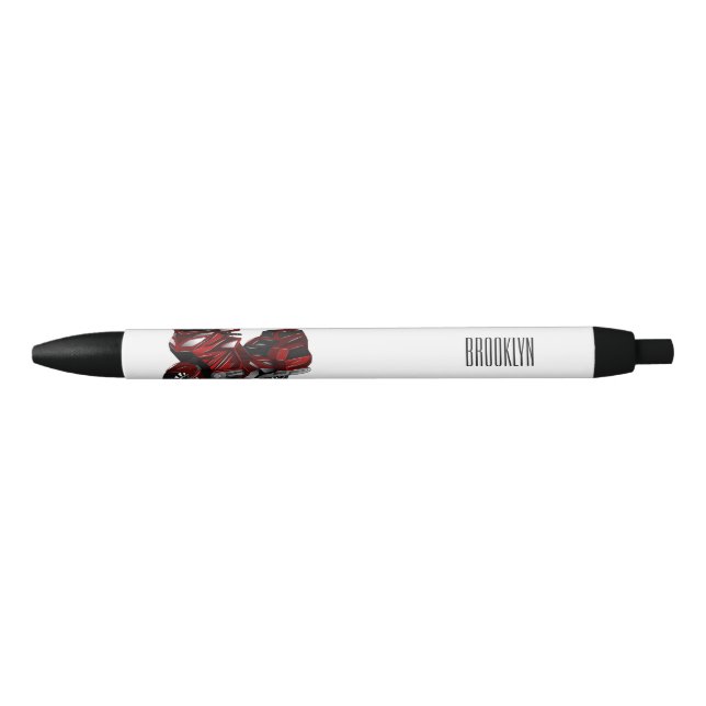 Touring motorcycle cartoon illustration pen (Front)