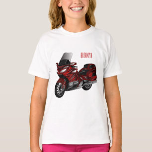 Touring motorcycle cartoon illustration T-Shirt