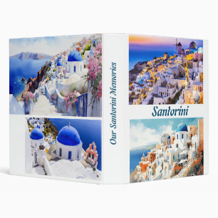 Touring Santorini Family Photo Album 3 Ring Binder