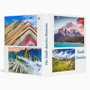 Touring South America Family Photo Album 3 Ring Binder
