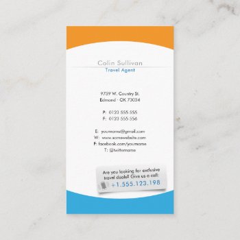 Tourism | Travel Agent Business Card by bestcards4u at Zazzle